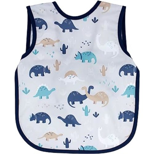 BapronBaby Floral/Nature Bapron - No Neck Tie Safer Bib - Baby & Toddler - Soft Waterproof - PVC, BPA & Phthalate Free - 6m+