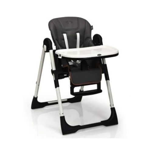 Foldable Baby High Chair with Adjustable Height, Backrest, and Detachable Tray