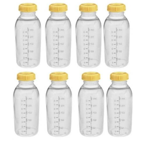 NEW Medela Baby Bottles Breast Milk Bottle With Lids 8oz 250ml 87150s BPA FREE (8 Pack)