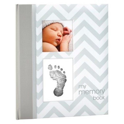 Pearhead Chevron Baby Memory Book - Gray