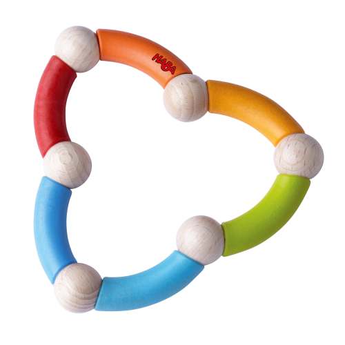 Color Snake Wooden Rattle & Fidget Toy made from sustainably sourced wood