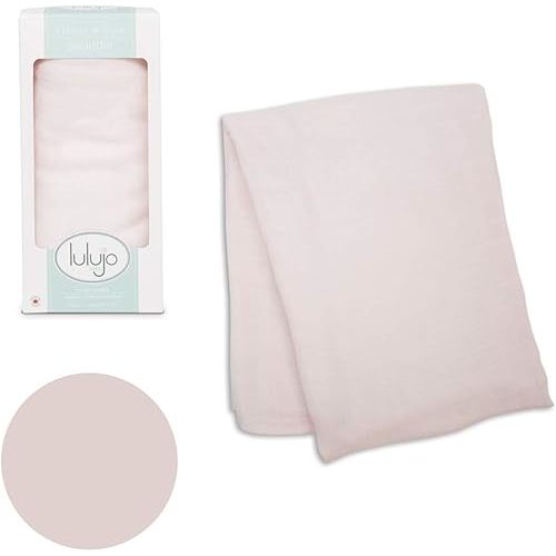 lulujo Baby Swaddle Blanket| Unisex Softest Bamboo Viscose Muslin Swaddle Blanket| Neutral Receiving Blanket for Girls & Boys 47in x 47in Pink