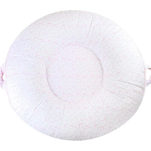 Pello Multi-Use Baby Floor Pillow, Play Mat & Lounger – Portable, Plush, Luxe Comfort for Infants & Kids – Soft Raised Sides for Support – 100% Cotton & Brushed Poly – Poppy/Pink