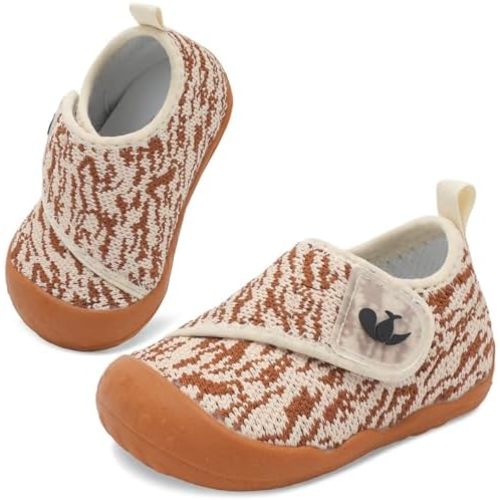 FEETCITY Baby First Walking Shoes Wide Baby Shoes Infant Sneakers Newborn Crib Shoe Barefoot Lightweight Slip On Shoe