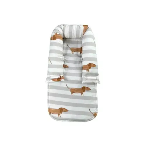 Bambella Infant Head Support Grey Sausage Dogs | Baby Bunting AU