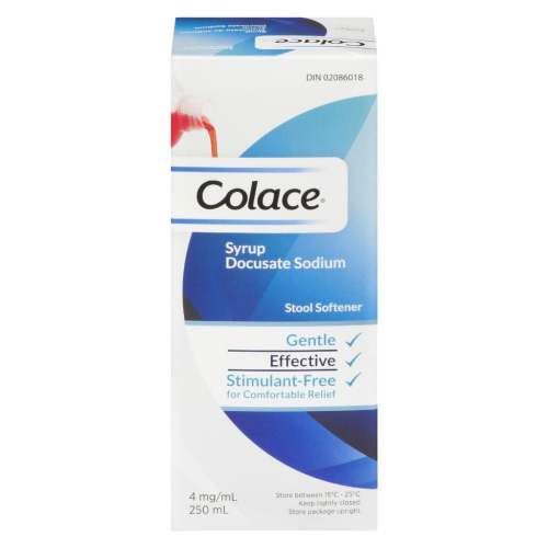 Colace Docusate Sodium Stool Softener Solution – Syrup 4 Mg/ml 250 ml