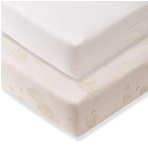 Good Night Sky Organic Cotton Crib Sheets Ranunculus