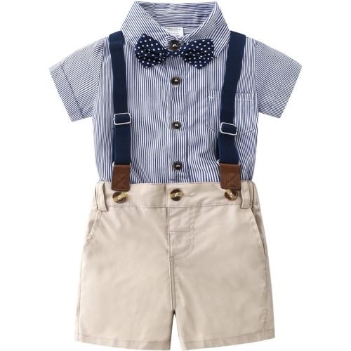 Baby Boy Blue Shorts Set, Infant Formal Suits - 3-6 Months - Navy Blue