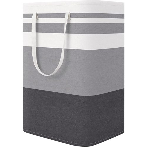 StorageRight Large Collapsible Laundry Basket Hamper with Easy Carry Handles,Freestanding Clothes Hampers for Laundry, Bedroom, Dorm, Towels, Toys, 75L, Gradient Grey