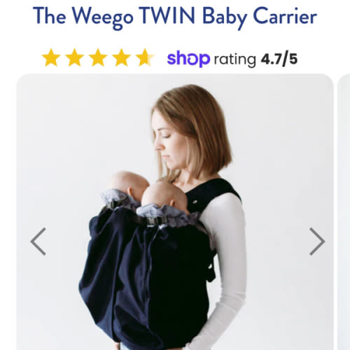 The Weego TWIN Baby Carrier
