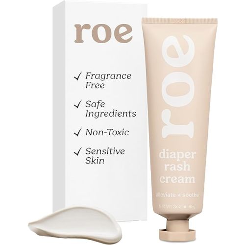 Roe Wellness- Diaper Rash Cream Paste Ointment W/Zinc Oxide | Maximum Strength Diaper Rashes Soothing Cream, Ointment for Babies