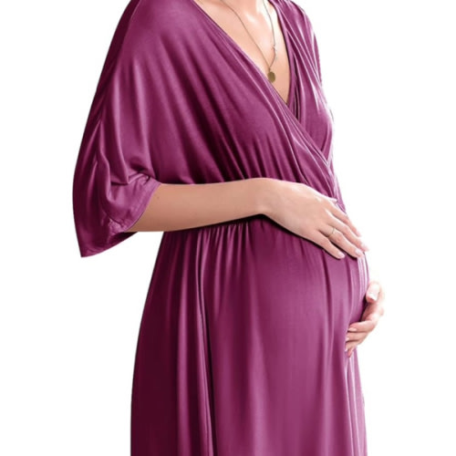 Ekouaer 3 in 1 Labor/Delivery/Hospital Gown Maternity Dress Nursing Nightgown Sleepwear for Breastfeeding