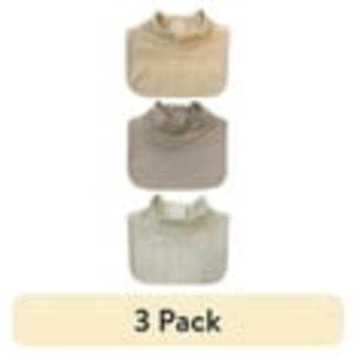 (3 pack) Neat Solutions Unisex 3 Pack Solid Mockneck Infant Bib