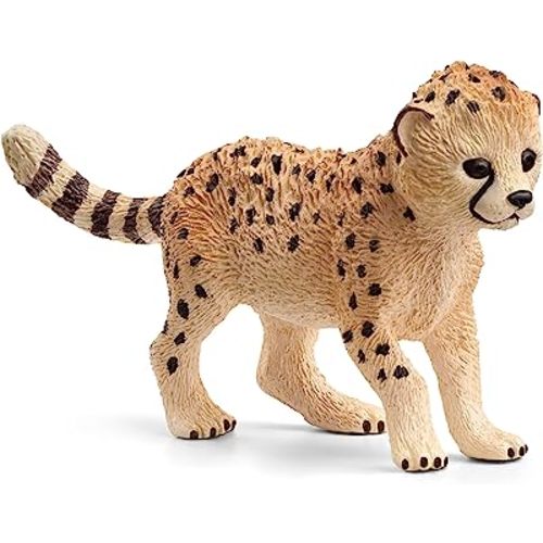 Schleich Wild Life New 2023, Wild Animal Safari Toys for Boys and Girls, Cheetah Cub Toy Figurine, Ages 3+