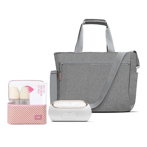 Spectra - Synergy Gold Portable - Dual Adjustable Electric Breast Milk Pump with Tote Bag, Breast Milk Bottles and Cooler for Baby Feeding