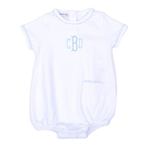 Baby Joy Embroidered Blue Bubble