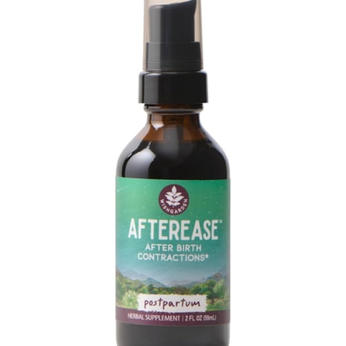 WishGarden Herbs AfterEase for After Birth Contractions - All-Natural Herbal Supplement with Cramp Bark & Black Haw Bark Soothes Afterbirth Contractions & Uterine Cramping, Postpartum Essentials, 2oz