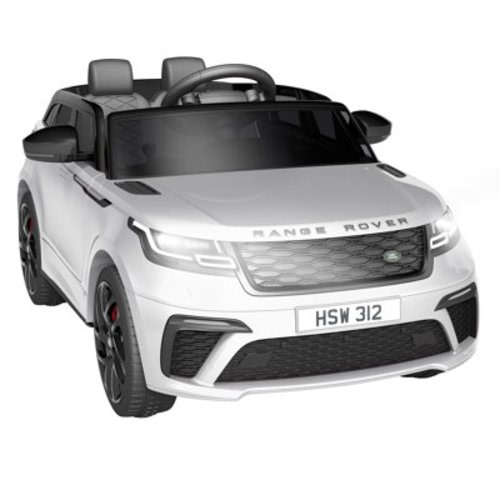 Jojoka Licensed Land Rover Kids Ride on Car, 12V Battery Powered Electric Toys for Kids with Parent Remote Control, Bluetooth, MP3, Forward & Backward, LED Light, for 3-8 Year Old Boy & Girls, White