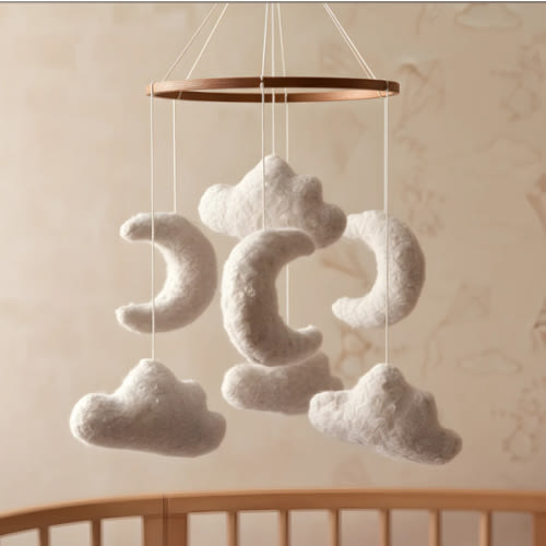 Marshmallow Sky - Baby Mobile