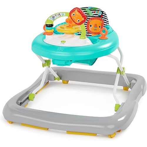 Bright Starts Zig Zag Zebra Walker with Easy Fold Frame for Storage, Ages 6 Months +