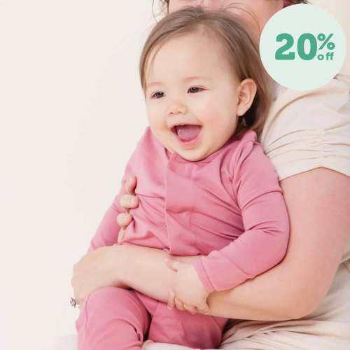 pink buff CloudStretch™ magnetic footie – Magnetic Me