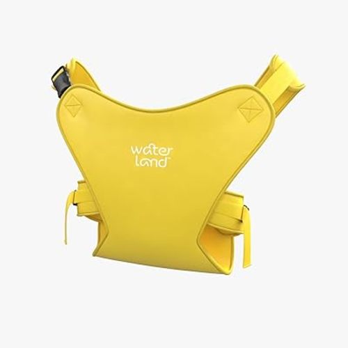 WaterLand Baby Carrier - Innovative Carrier You Can Use Both in Water & Land - Waterproof Infant Chest Holder with Adjustable Straps, Lightweight Toddler Harness for Pool & Beach (Sunrise Yellow)
