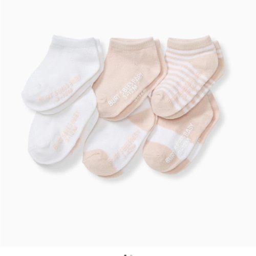 Solid & Stripes Organic Cotton Baby Ankle Socks 6 Pack - Ranunculus – Burt's Bees Baby