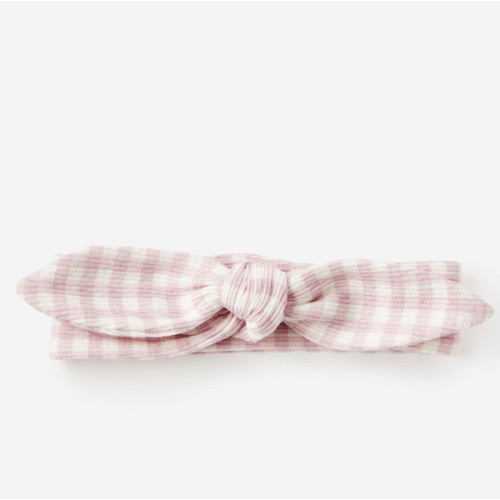 Organic Pointelle Bow Headband