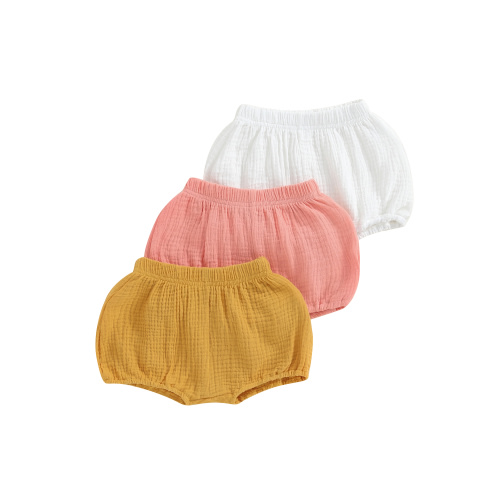 Bagilaanoe 3 Packs Newborn Baby Boys Girls Summer Shorts Solid Color Elastic Short Pants 3M 6M 9M 12M 18M 24M Infant Casual Clothes