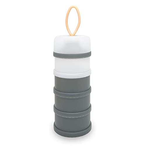 LADISO Baby Formula Container, Formula Dispenser, Portable Milk Powder Dispenser Container, Baby Feeding Travel Storage Container, Non-Spill Stackable Baby Snack Storage Container, BPA Free, 4 Layers