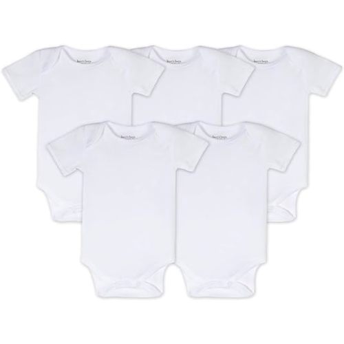 Burt's Bees Baby Unisex Baby Bodysuits, 5-pack Short & Long Sleeve One-pieces, 100% Organic Cotton Bodysuit