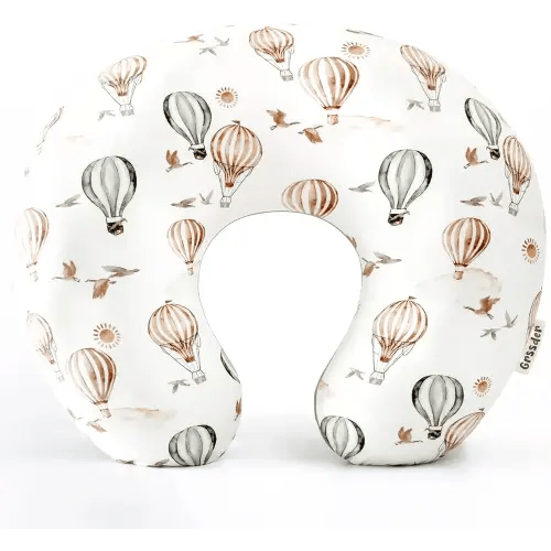 GRSSDER Nursing Pillow Cover Stretchy Minky Removable Nursing Covers for Breastfeeding Pillows, Ultra Soft Comfortable Slipcover for Boy and Girls, Balloon