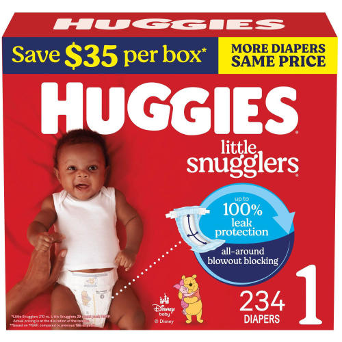 Huggies Little Snugglers Baby Diapers, Sizes Newborn-2 - Sam's Club