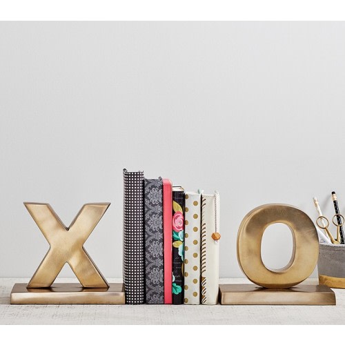 The Emily & Meritt XO Kids Bookends | Pottery Barn Kids