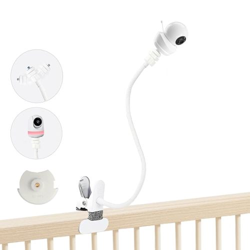 Baby Monitor Mount Holder Compatible with Babysense HD S2/V43/MaxView and Other Baby Monitor Camera with 1/4" Threaded Hole, 16 inches Flexible Clip Clamp Mount Without Tools or Damage
