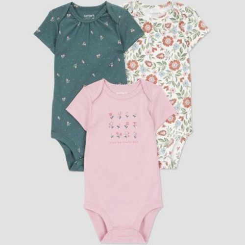 Carter's Just One You® Baby Girls' 3pk short Sleeve Floral Bodysuit - Pink