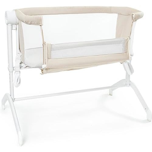Baby Delight Beside Me Wink Bassinet | Bedside Sleeper | 7-Position Height Adjustment | Organic Oat