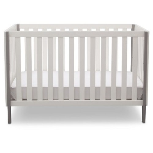 Delta Children Milo 3-in-1 Convertible Crib - Bianca White/Gray