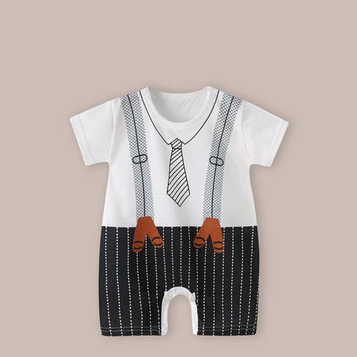 Qulqfy Short Sleeve Newborn Baby Girl Pajamas Set Cotton Jumpsuit New Born Onsies New Born Boy
