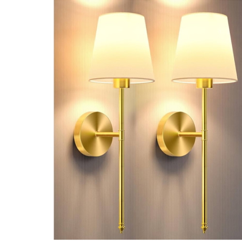 Battery Operated Wall Sconces Set of 2,Gold Wireless Wall Lights with Remote,9 Colors Modes Rechargeable Wall lamp for Bedroom Living Room Decor