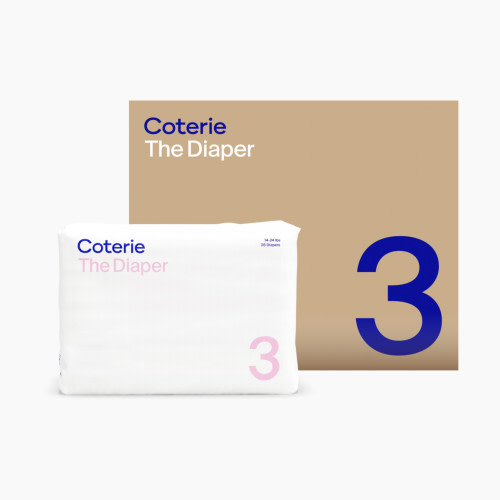Coterie Ultra Soft Diapers, Monthly Supply - Size 3, 168 Count