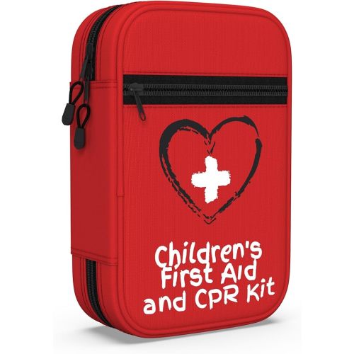 Small, First Aid and CPR Kit for children, toddler, and kids. Large Variety of Bandages to fit your childs injuries. Perfect travel first aid kit, Diaper Bag, Backpack, Car, and More. Quick and Effect