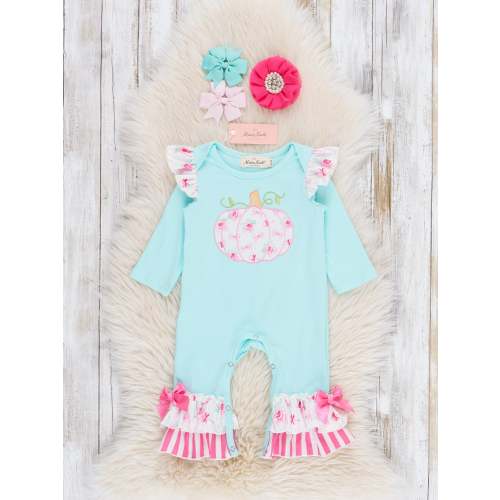 Blushin’ in the Patch Embroidered Ruffle Romper