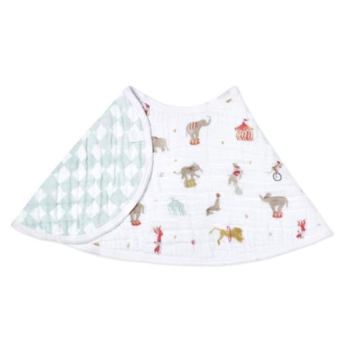 Elephant Circus Cotton Muslin Burpy Bib | aden + anais