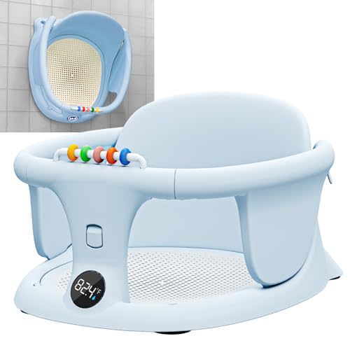 Baby Bath seat for Babies Sitting up Infant Bath tub Portable sit up Seats Bathing Chair Newborn Essentials Toddler Must Haves 0-12 Months Bathtub Sink Bather Sitting Shower Support Travel Ring