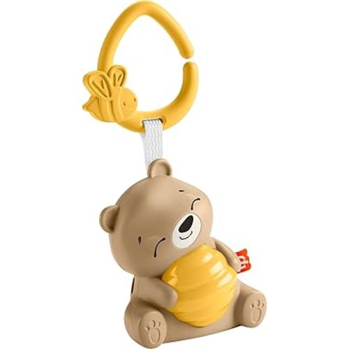 Fisher Price Baby Toy Beary Soothing Portable Sound Machine with Music, Night Light & Customizable Timer for Newborns 0+ Months