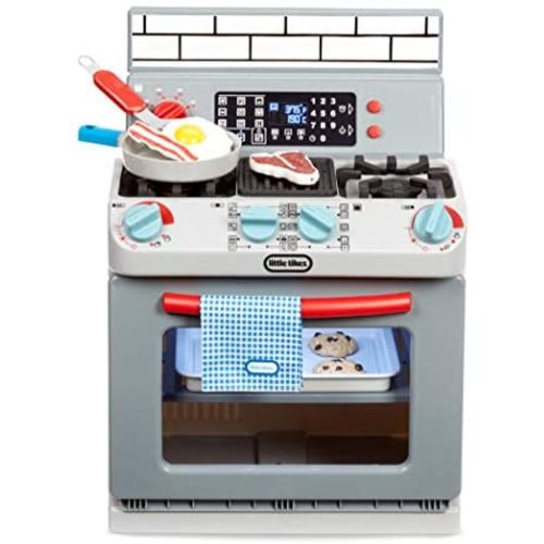 Little Tikes First Oven Realistic Pretend Play Appliance for Kids, Play Kitchen with 11 Accessories and Realistic Cooking Sounds, Unique Toy Multi-Color, Ages 2+