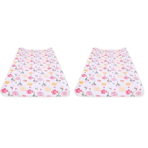 Burt's Bees Baby - Changing Pad Cover (Floral, Pack of 2)