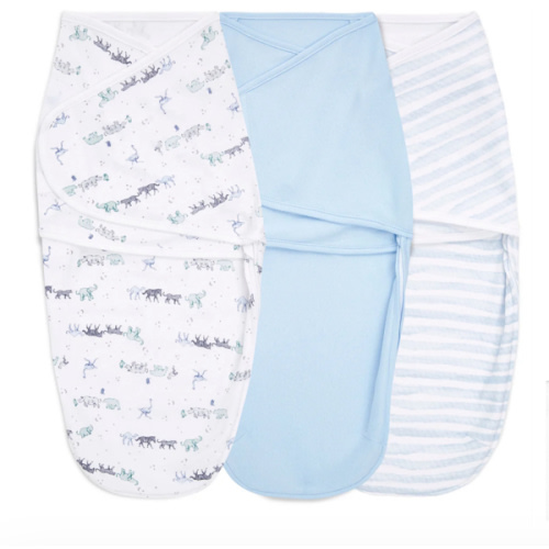 aden + anais rising star baby cotton easy swaddle size 0-3 months