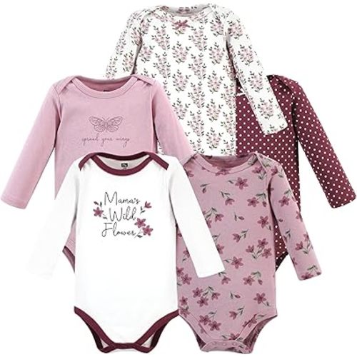 Hudson Baby unisex-baby Cotton Long-sleeve Bodysuits